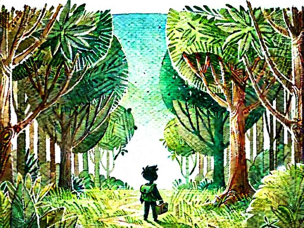 Boy standing at Path Boy standing at Path